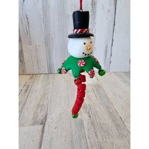 Unique icicle snowman ornament Xmas decor